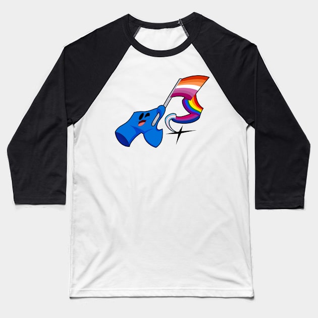 The Never Ending LGBT+ Flag Baseball T-Shirt by CacklingPumpkins